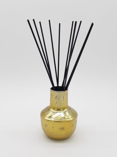 Vaso decorativo étnico dourado