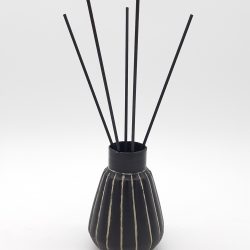 Vaso decorativo étnico preto