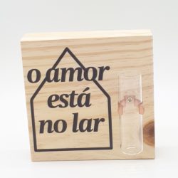 Mini quadro pinus decor O amor está no lar