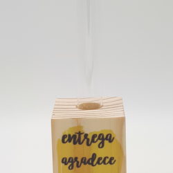 Cubo em pinus decor Hooponopono